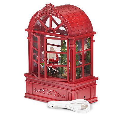 Roman Lighted Swirl Santa List Checking Holiday Table Decor