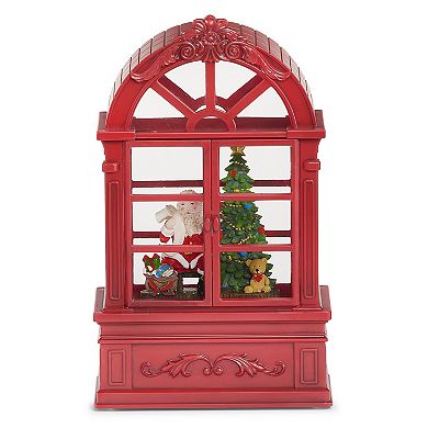 Roman Lighted Swirl Santa List Checking Holiday Table Decor