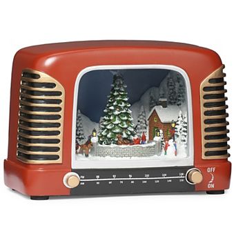 Roman Lighted Musical Vintage Radio Holiday Table Decor