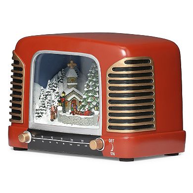 Roman Lighted Musical Vintage Radio Holiday Table Decor