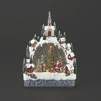 Roman Lighted Swirl Christmas Village Table Decor