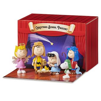 Roman 6 pc Peanuts Pageant With Carry Box Holiday Table Decor Set