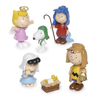 Roman 6-Piece Peanuts Pageant With Carry Box Holiday Table Decor Set