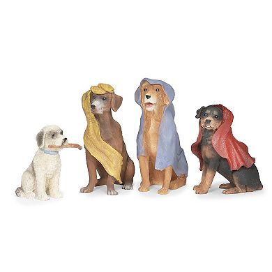Roman 7-Piece Set Canine Nativity Holiday Table Decor Set