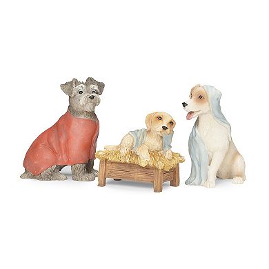Roman 7-Piece Set Canine Nativity Holiday Table Decor Set