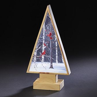 Roman LED Tree And Cardinals Holiday Table Decor