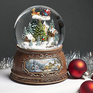 Roman Musical Santa & Tree Glitterdome Table Decor