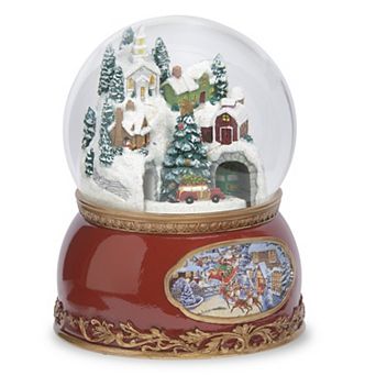 Roman Town & Cars Musical Glitterdome Table Decor