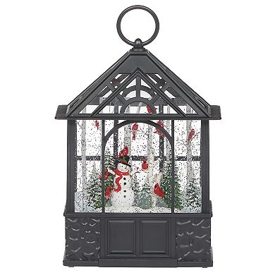 Roman Snowman and Cardinals Gazebo Holiday Table Decor
