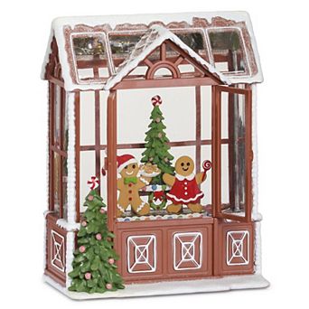 Roman Lighted Greenhouse Gingerbread Holiday Table Decor