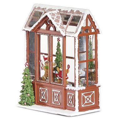 Roman Lighted Greenhouse Gingerbread Holiday Table Decor