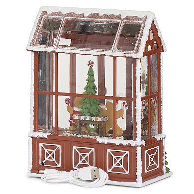 Roman Lighted Greenhouse Gingerbread Holiday Table Decor