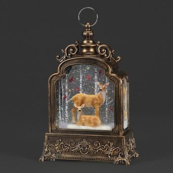 Roman Lighted Deers with Cardinals Holiday Table Decor
