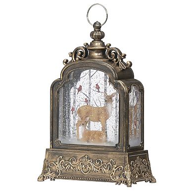 Roman Lighted Deers with Cardinals Holiday Table Decor