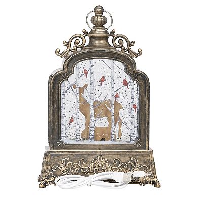 Roman Lighted Deers with Cardinals Holiday Table Decor