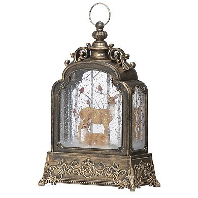 Roman Lighted Deers with Cardinals Holiday Table Decor