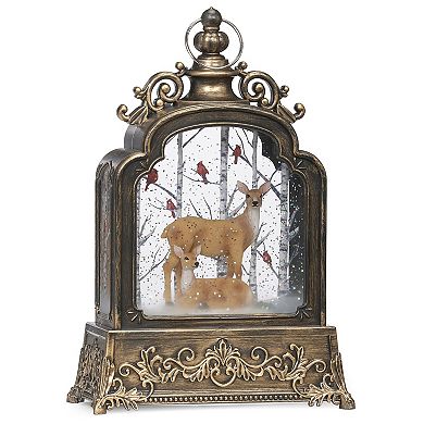 Roman Lighted Deers with Cardinals Holiday Table Decor