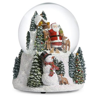 Roman Animals And Santa Glitterdome Table Decor