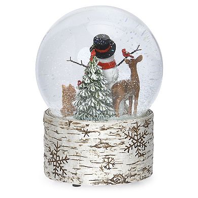 Roman Musical Snowman Glitterdome Table Decor