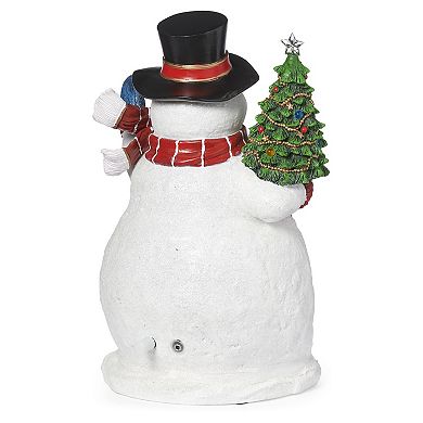 Roman Musical LED Snowman Rotating Levels Holiday Table Decor