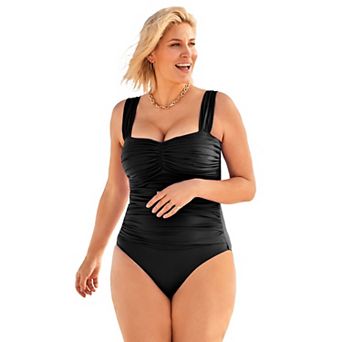 Swimsuits for All Women's Shirred Sweetheart One Piece Swimsuit