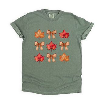 Coquette Fall Leaf Chart Garment Dyed Tees