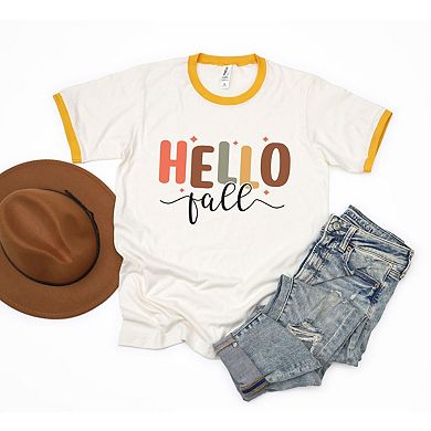 Hello Fall Stars Ringer Tee