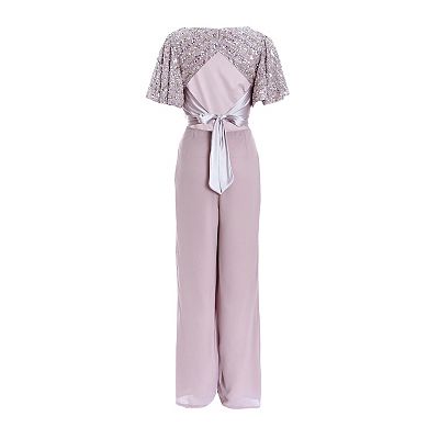 Quiz Women s Embellished Round Neck Palazzo Jumpsuit