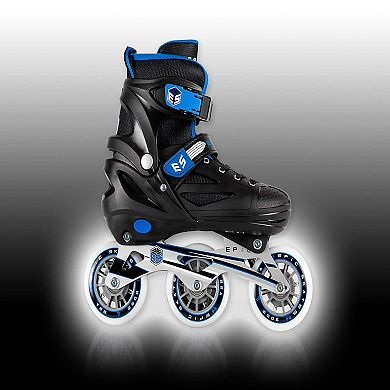 Epic Storm Adjustable 90mm 3-wheel Bright Led Light Up Inline Speed Skates