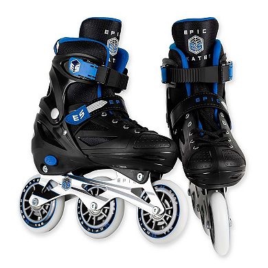 Epic Storm Adjustable 90mm 3-wheel Bright Led Light Up Inline Speed Skates