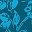 Teal Turquoise Floral