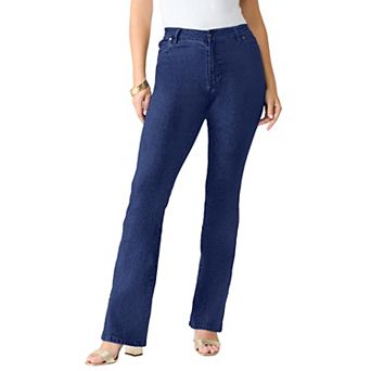 Roaman's Women's Plus Size Tall Plus Size Classic Stretch Bootcut Jean