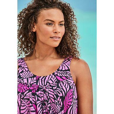 Swim 365 Women's Plus Size 2-Piece Blouson Swim Set