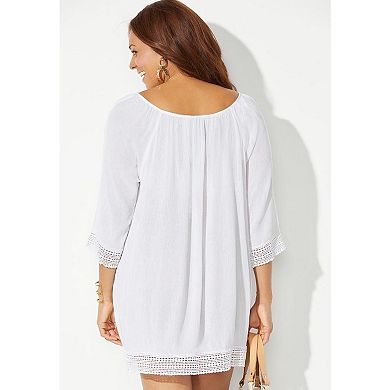 Swimsuits for All Women's Giana Crochet Cover Up Tunic