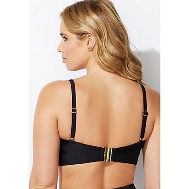 Swimsuits for All Women's Valentine Ruched Bandeau Bikini Top