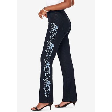 Roaman's Women's Plus Size Plus Size Whitney Jean With Invisible Stretch