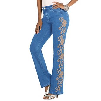 Roaman's Women's Plus Size Plus Size Whitney Jean With Invisible Stretch