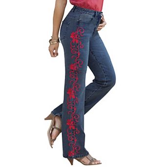 Roaman's Women's Plus Size Plus Size Whitney Jean With Invisible Stretch