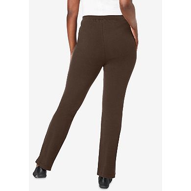Jessica London Women's Plus Size Everyday Stretch Cotton Straight