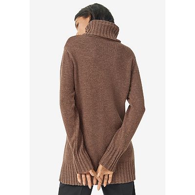 Plus size turtleneck tunic sweaters best sale