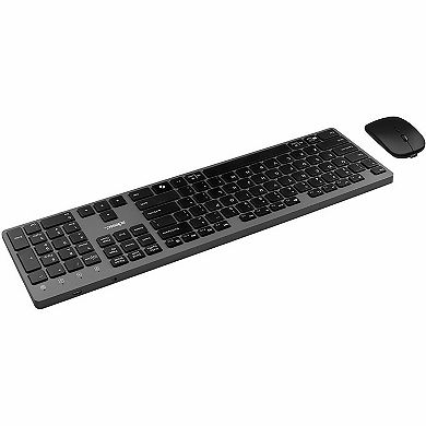 ADESSO Multi OS Wireless Scissor Switch Keyboard and Mouse With a CoPilot AI Hotkey and Quiet Switches
