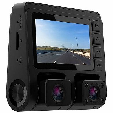 ADESSO GekoGear 2 Channel 1080P Front/In-Cabin Dashcam with Display