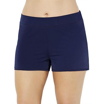 Swimsuits For All Women's Plus Size Chlorine Resistant Banded Swim Short