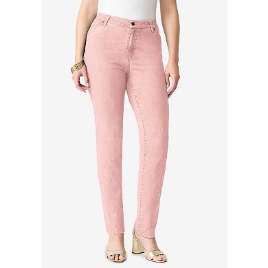 Roaman's Women's Plus Size Tall Plus Size 24/7 Stretch Straight Leg Jean