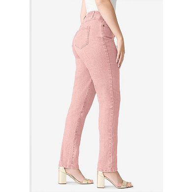 Roaman's Women's Plus Size Tall Plus Size 24/7 Stretch Straight Leg Jean