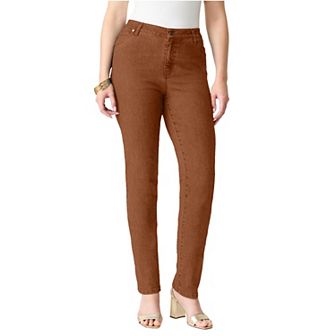 Roaman's Women's Plus Size Tall Plus Size Classic Stretch Straight Leg Jean
