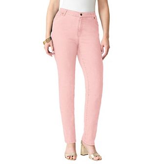 Roaman's Women's Plus Size Tall Plus Size Classic Stretch Straight Leg Jean