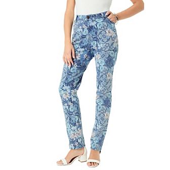 Roaman's Women's Plus Size Tall Plus Size Classic Stretch Straight Leg Jean