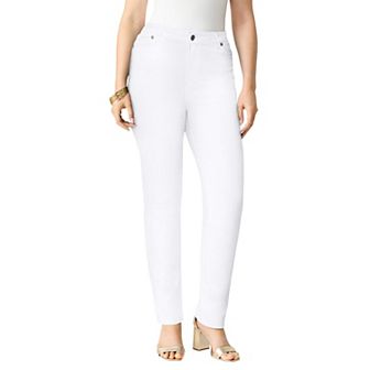 Roaman's Women's Plus Size Tall Plus Size Classic Stretch Straight Leg Jean