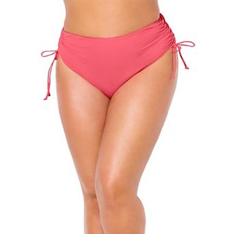 Swimsuits for All Women's Virtuoso Ruched Side Tie Tummy Control Bikini Bottom